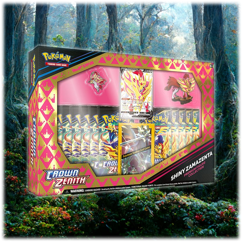 Pokémon TCG: Crown Zenith Premium Figure Collection - Shiny Zacian/Shiny Zamazenta