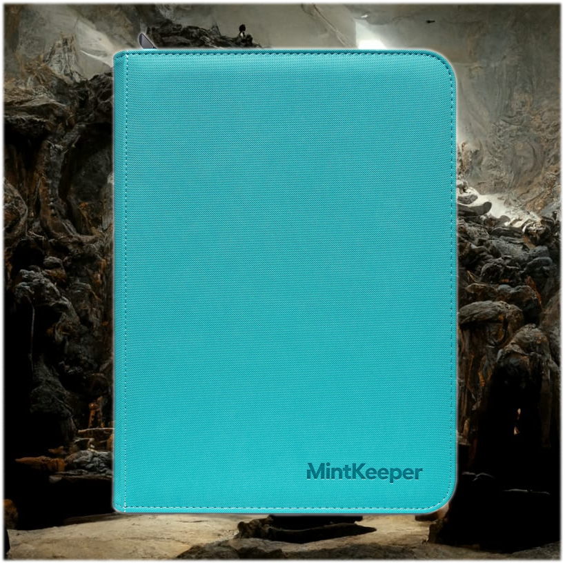 9 Pocket Premium Zip Trading Card Binder - Aqua