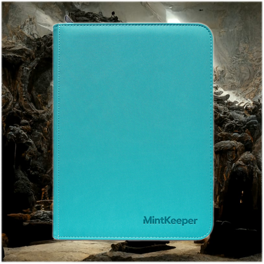 9 Pocket Premium Zip Trading Card Binder - Aqua